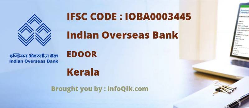 Indian Overseas Bank Edoor, Kerala - IFSC Code