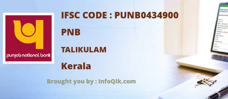 PNB Talikulam, Kerala - IFSC Code