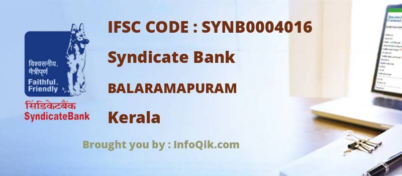 Syndicate Bank Balaramapuram, Kerala - IFSC Code