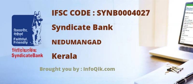 Syndicate Bank Nedumangad, Kerala - IFSC Code