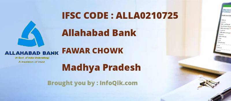 Allahabad Bank Fawar Chowk, Madhya Pradesh - IFSC Code