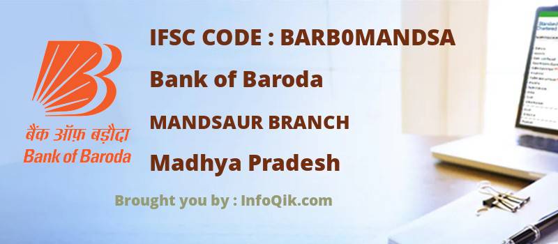 Bank of Baroda Mandsaur Branch, Madhya Pradesh - IFSC Code