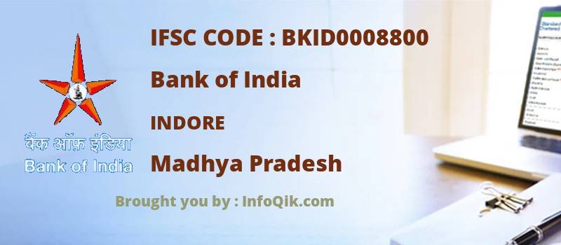 Bank of India Indore, Madhya Pradesh - IFSC Code