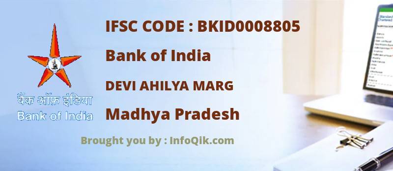 Bank of India Devi Ahilya Marg, Madhya Pradesh - IFSC Code