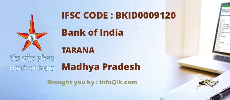 Bank of India Tarana, Madhya Pradesh - IFSC Code