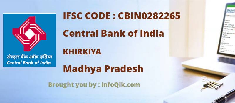 Central Bank of India Khirkiya, Madhya Pradesh - IFSC Code