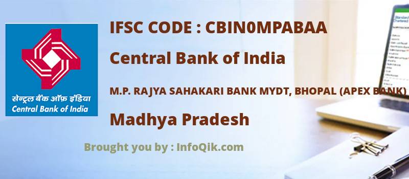 Central Bank Of India M P Rajya Sahakari Bank Mydt Bhopal Apex Bank Madhya Pradesh Ifsc Code