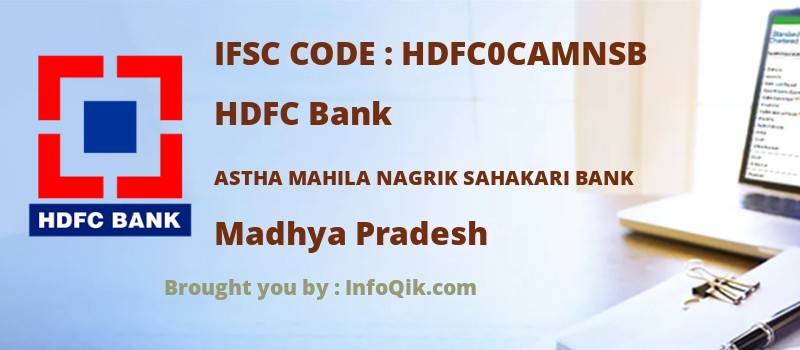 HDFC Bank Astha Mahila Nagrik Sahakari Bank, Madhya Pradesh - IFSC Code