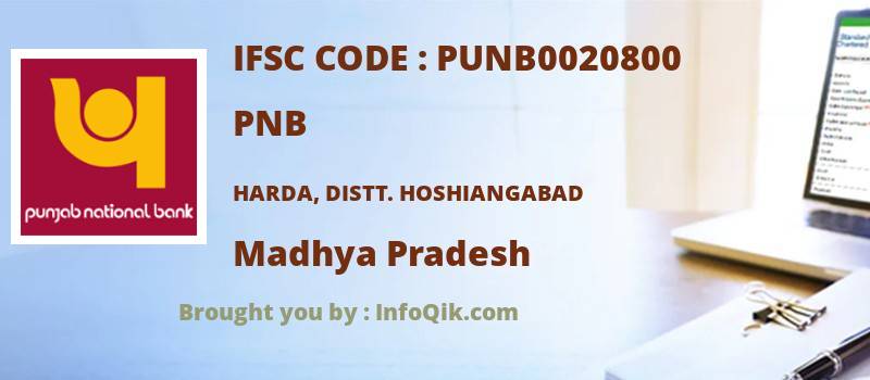 PNB Harda, Distt. Hoshiangabad, Madhya Pradesh - IFSC Code