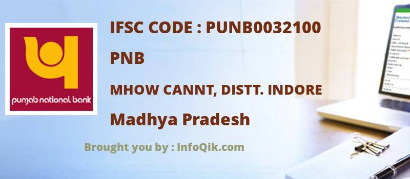 PNB Mhow Cannt, Distt. Indore, Madhya Pradesh - IFSC Code