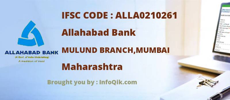 Allahabad Bank Mulund Branch,mumbai, Maharashtra - IFSC Code