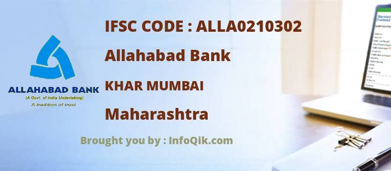 Allahabad Bank Khar Mumbai, Maharashtra - IFSC Code