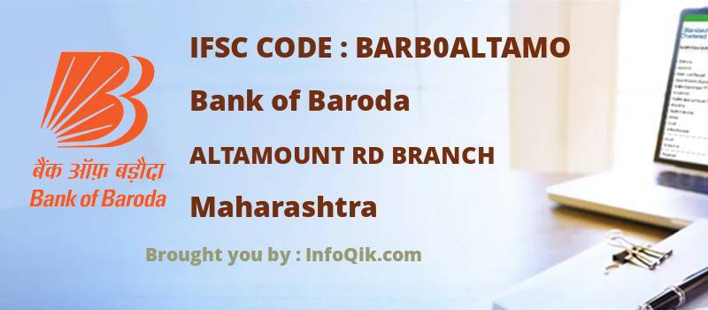 Bank of Baroda Altamount Rd Branch, Maharashtra - IFSC Code