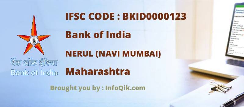 Bank of India Nerul (navi Mumbai), Maharashtra - IFSC Code