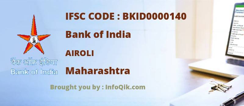 Bank of India Airoli, Maharashtra - IFSC Code