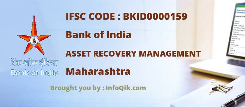 Bank of India Asset Recovery Management, Maharashtra - IFSC Code