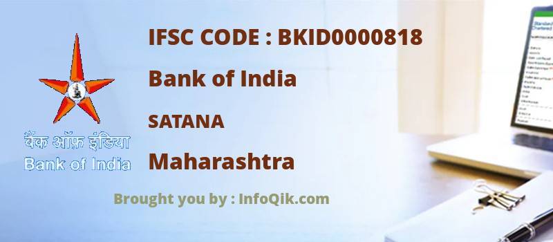 Bank of India Satana, Maharashtra - IFSC Code