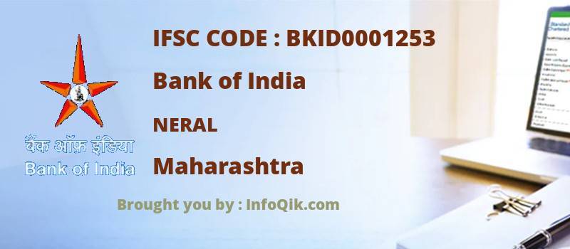 Bank of India Neral, Maharashtra - IFSC Code