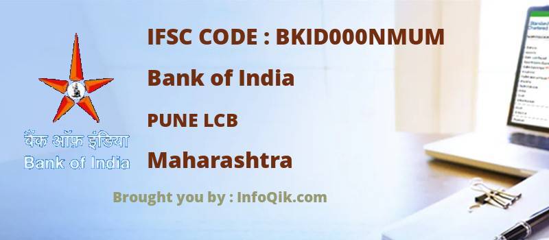 Bank of India Pune Lcb, Maharashtra - IFSC Code