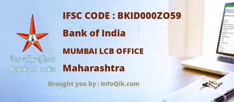 Bank of India Mumbai Lcb Office, Maharashtra - IFSC Code