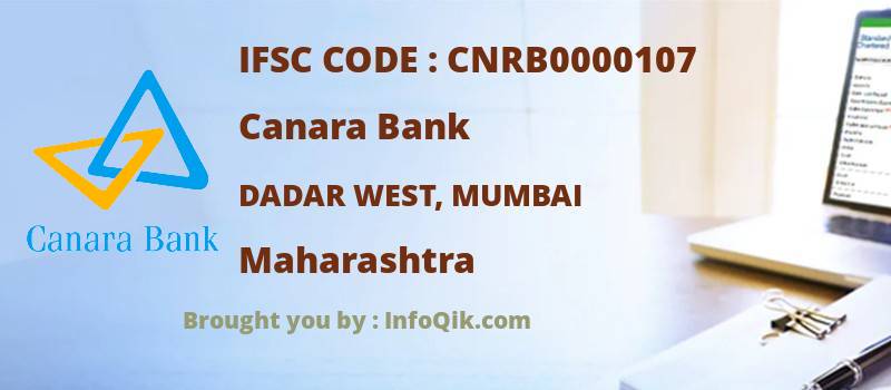 Canara Bank Dadar West, Mumbai, Maharashtra - IFSC Code