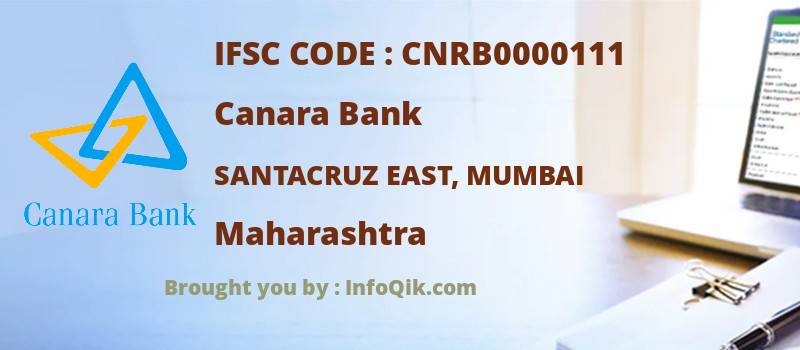 Canara Bank Santacruz East, Mumbai, Maharashtra - IFSC Code