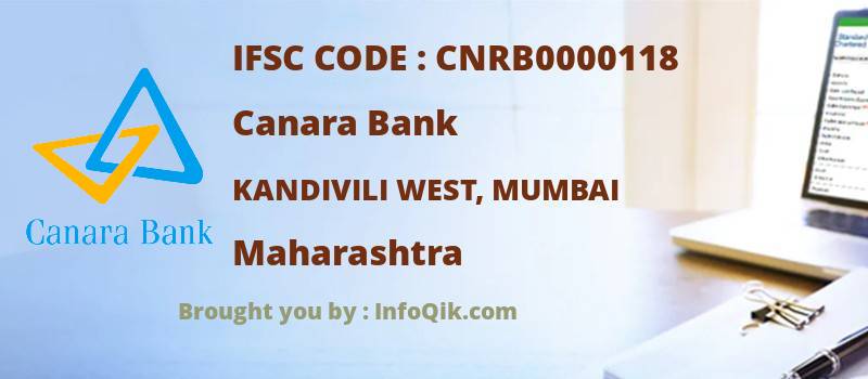 Canara Bank Kandivili West, Mumbai, Maharashtra - IFSC Code