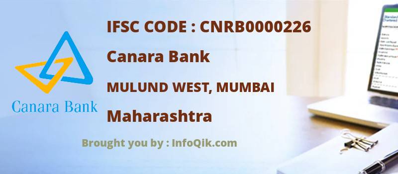 Canara Bank Mulund West, Mumbai, Maharashtra - IFSC Code