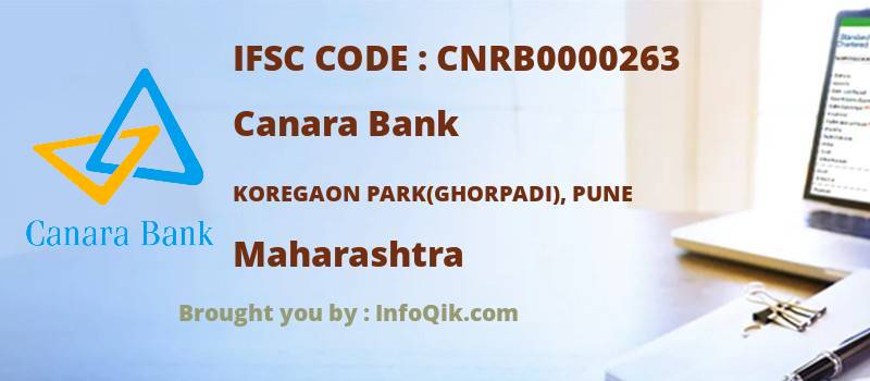 Canara Bank Koregaon Park(ghorpadi), Pune, Maharashtra - IFSC Code