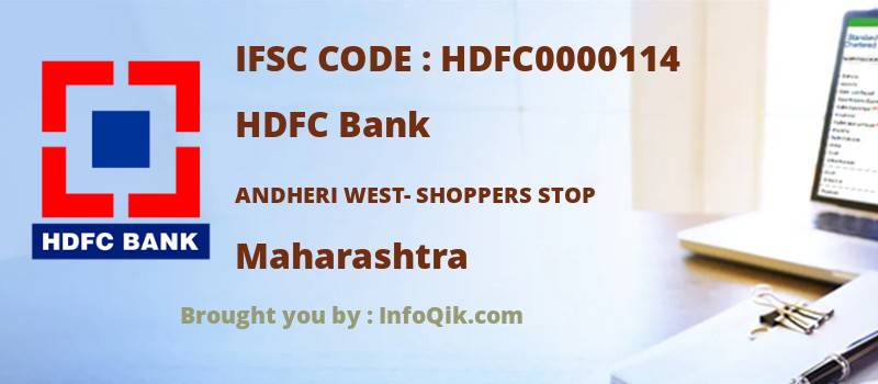 HDFC Bank Andheri West- Shoppers Stop, Maharashtra - IFSC Code