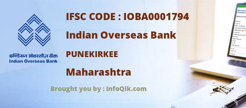 Indian Overseas Bank Punekirkee, Maharashtra - IFSC Code