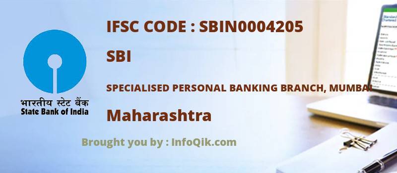 SBI Specialised Personal Banking Branch, Mumbai, Maharashtra - IFSC Code