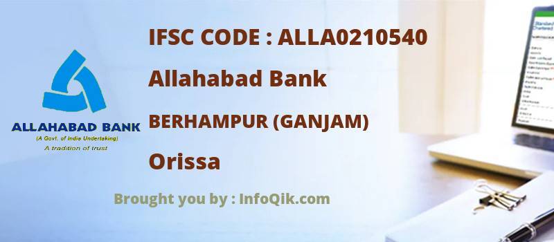 Allahabad Bank Berhampur (ganjam), Orissa - IFSC Code