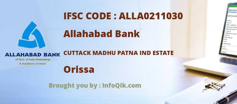 Allahabad Bank Cuttack Madhu Patna Ind Estate, Orissa - IFSC Code