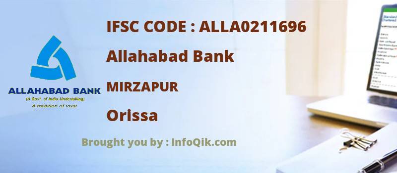 Allahabad Bank Mirzapur, Orissa - IFSC Code