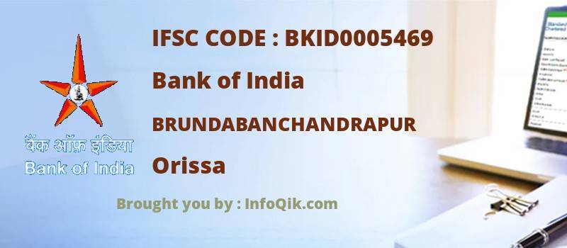 Bank of India Brundabanchandrapur, Orissa - IFSC Code