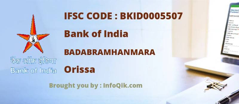 Bank of India Badabramhanmara, Orissa - IFSC Code