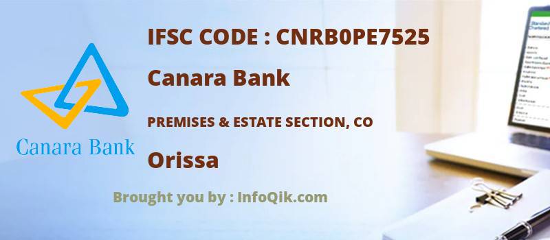 Canara Bank Premises & Estate Section, Co, Orissa - IFSC Code