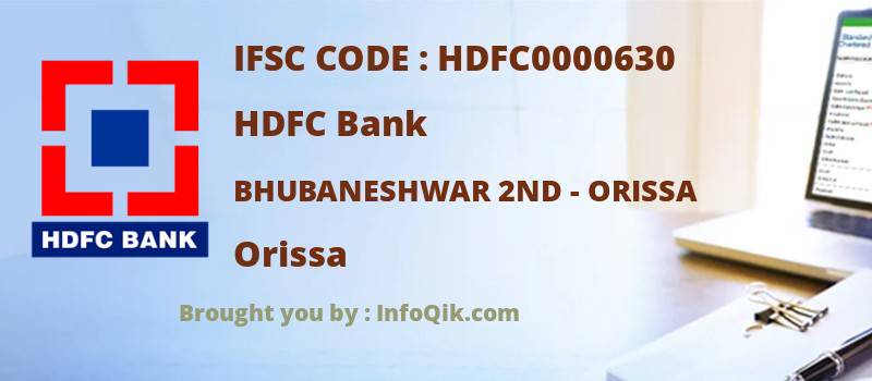 HDFC Bank Bhubaneshwar 2nd - Orissa, Orissa - IFSC Code