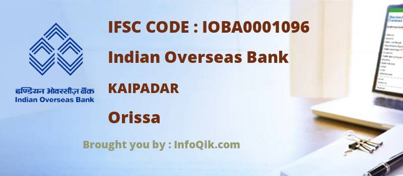 Indian Overseas Bank Kaipadar, Orissa - IFSC Code