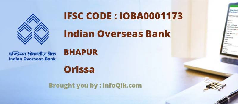 Indian Overseas Bank Bhapur, Orissa - IFSC Code