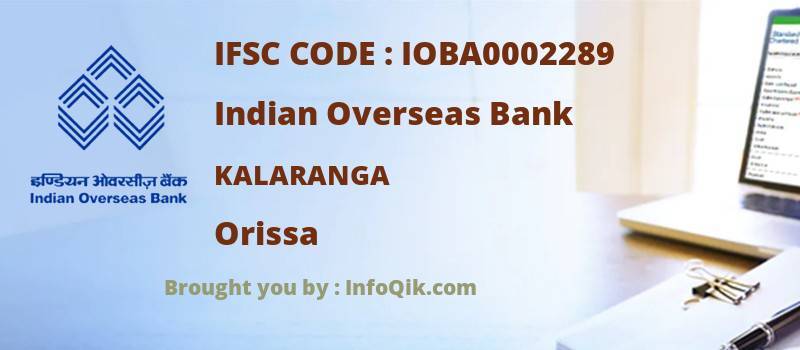 Indian Overseas Bank Kalaranga, Orissa - IFSC Code