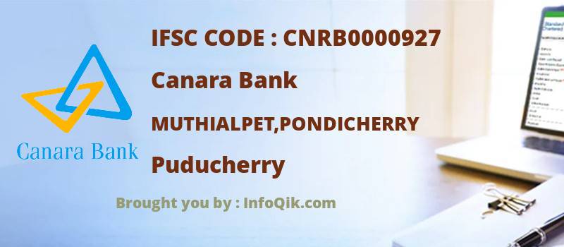 Canara Bank Muthialpet,pondicherry, Puducherry - IFSC Code