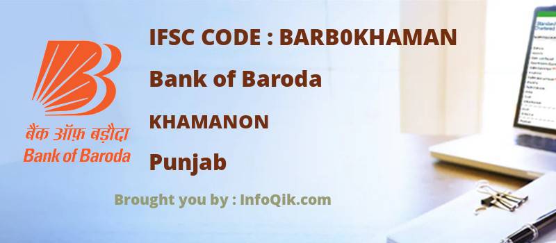 Bank of Baroda Khamanon, Punjab - IFSC Code