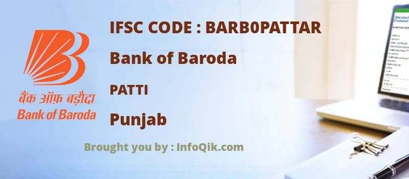 Bank of Baroda Patti, Punjab - IFSC Code