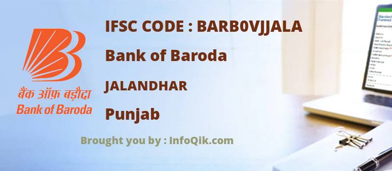 Bank of Baroda Jalandhar, Punjab - IFSC Code