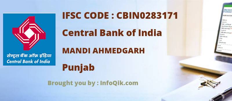 Central Bank of India Mandi Ahmedgarh, Punjab - IFSC Code