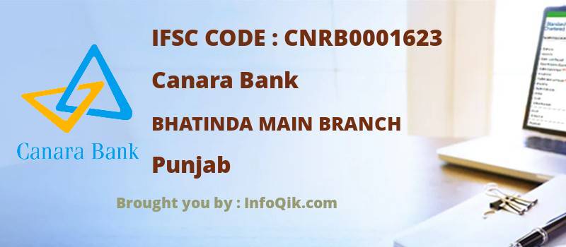 Canara Bank Bhatinda Main Branch, Punjab - IFSC Code