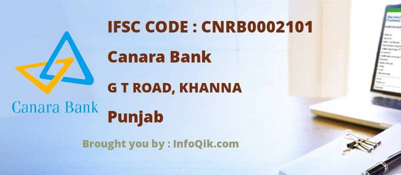 Canara Bank G T Road, Khanna, Punjab - IFSC Code