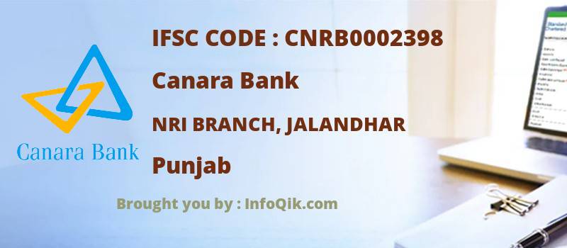 Canara Bank Nri Branch, Jalandhar, Punjab - IFSC Code